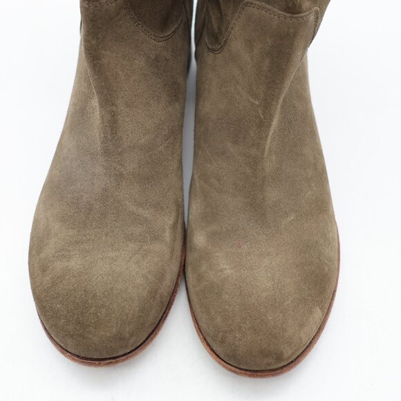 Alberto Fermani Olive Green Suede Women's EU Size 38 Pull On Boots Made in Italy - Picture 9 of 9